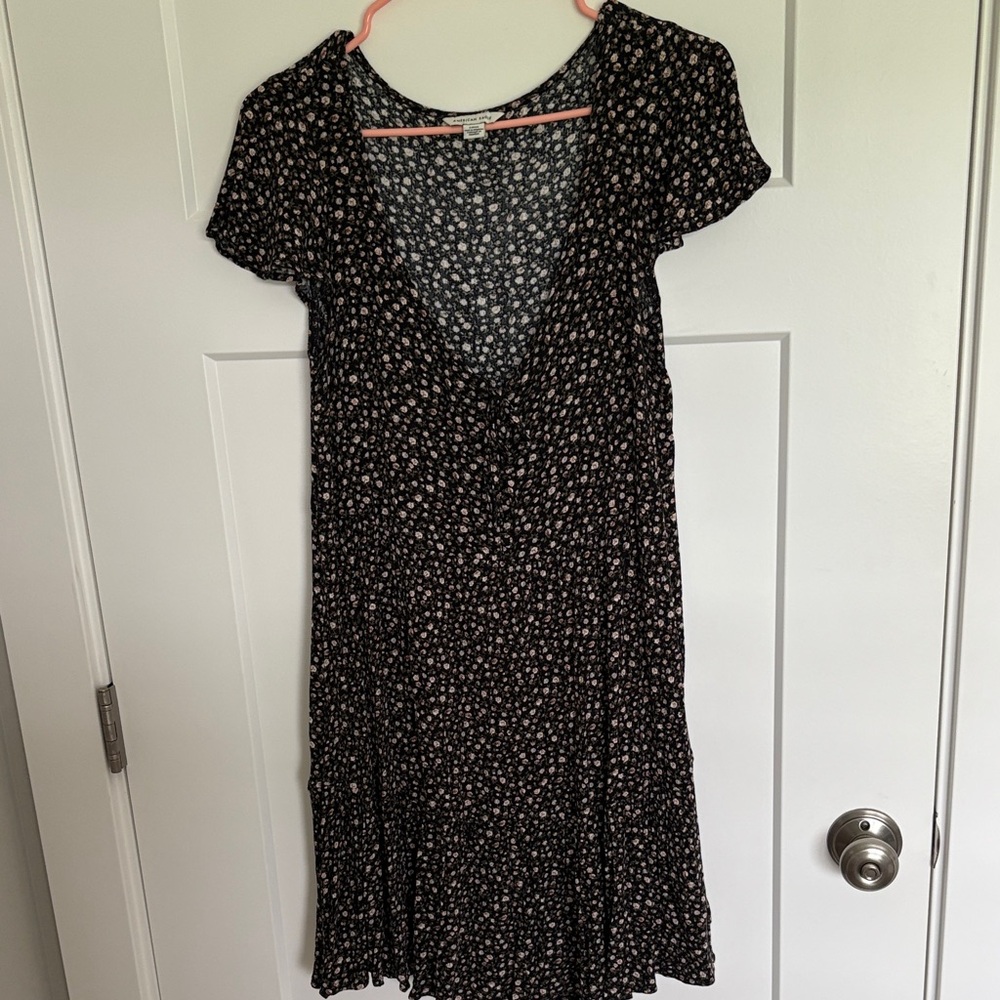 American Eagle Outfitters Black Floral Mini Dress
